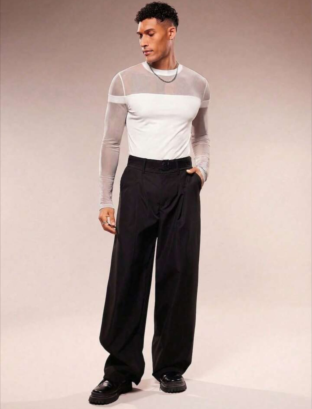 Arctic Sheer Panel Bodysuit